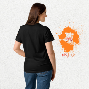 Fire 'em Short Left Printed Badge Sleeve Basic Tee Shirt.