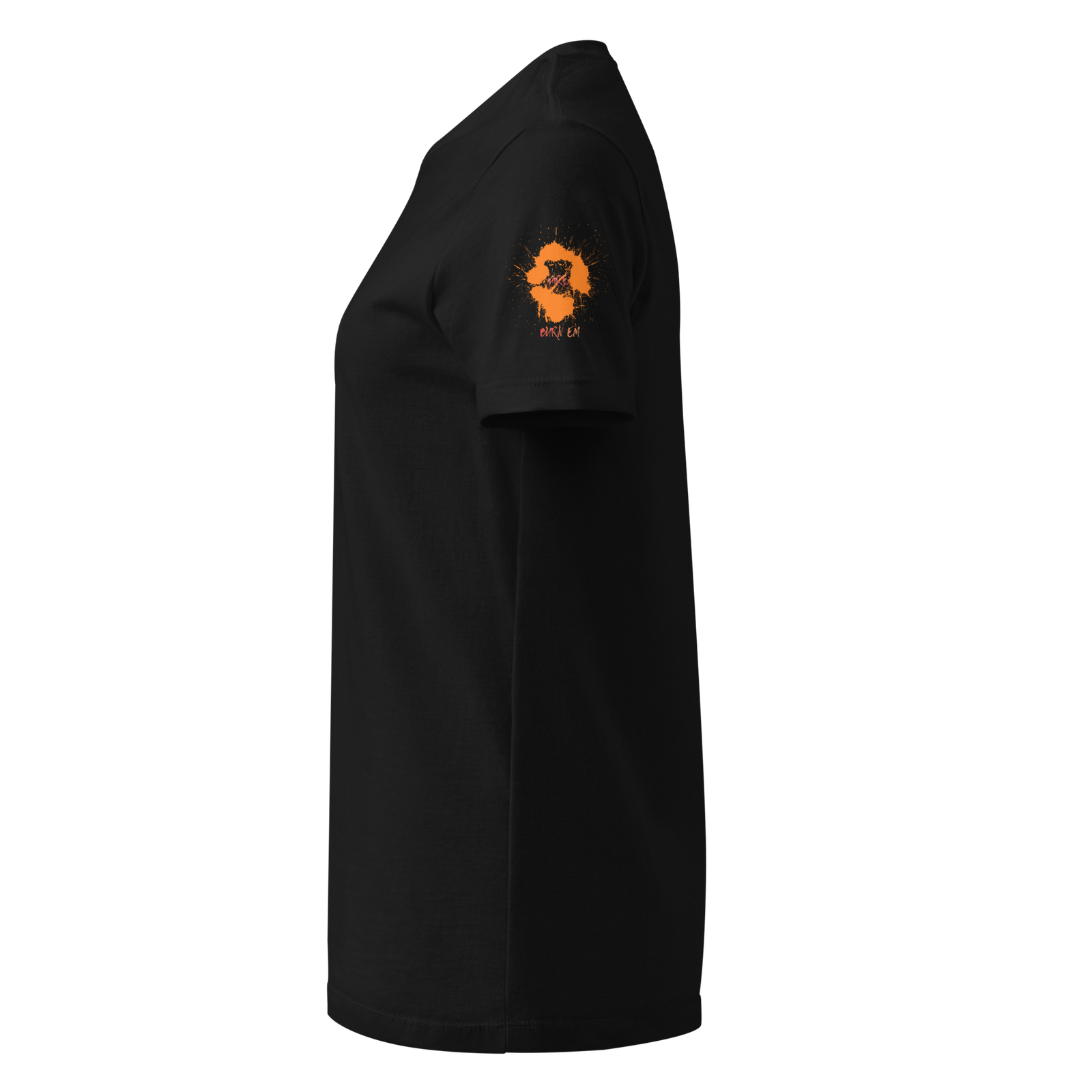 Fire 'em Short Left Printed Badge Sleeve Basic Tee Shirt. - Image 5