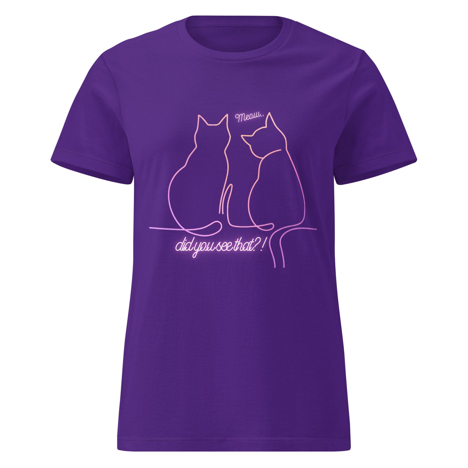 Meow Did you see that! Cute Cat Shirt - Image 2