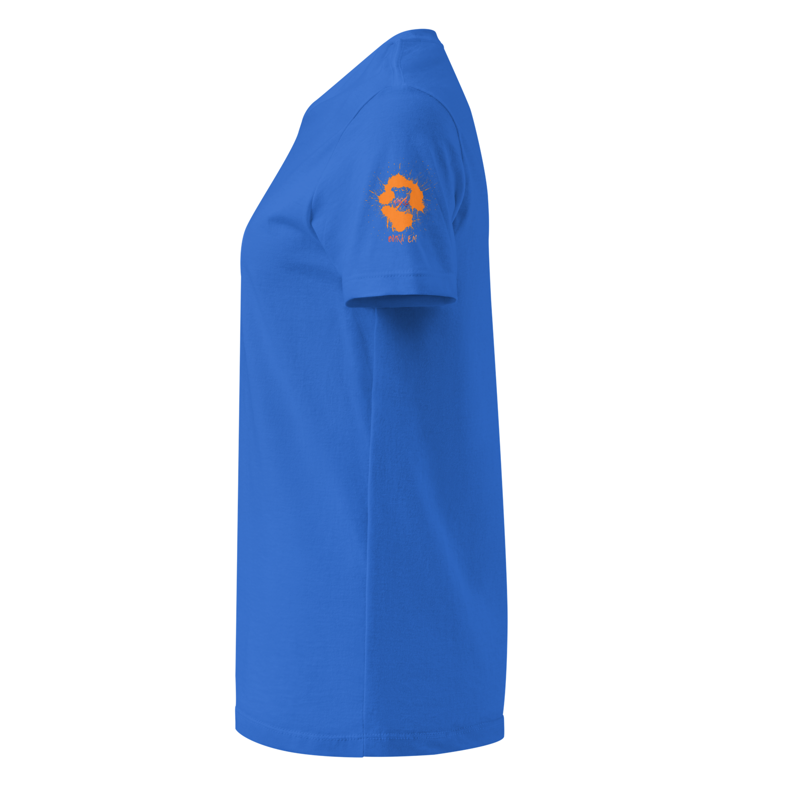 Fire 'em Short Left Printed Badge Sleeve Basic Tee Shirt. - Image 26